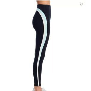 Splits59 Emerson Airweight High Waist Leggings in Black / Ice Blue M $138